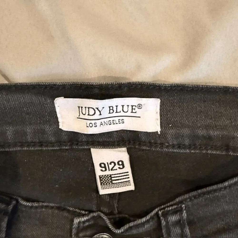 Judy Blue Lani Skinny Distressed Button Fly Jeans Stonewashed Black Size‎ 9/29